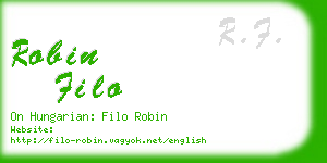 robin filo business card